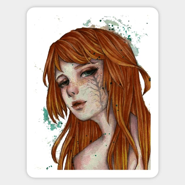 Beautiful maiden. Sticker by NikaMeowBB